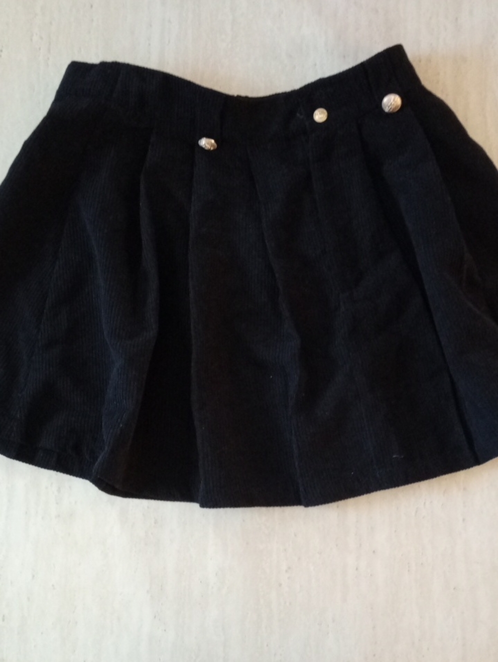 Black Pleated Mini Skirt